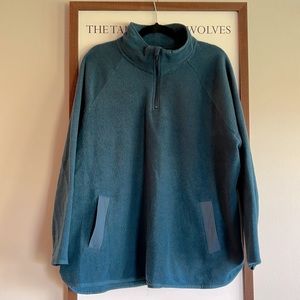 2XL Tek Gear 3/4 Zip Fleece NWOT Teal